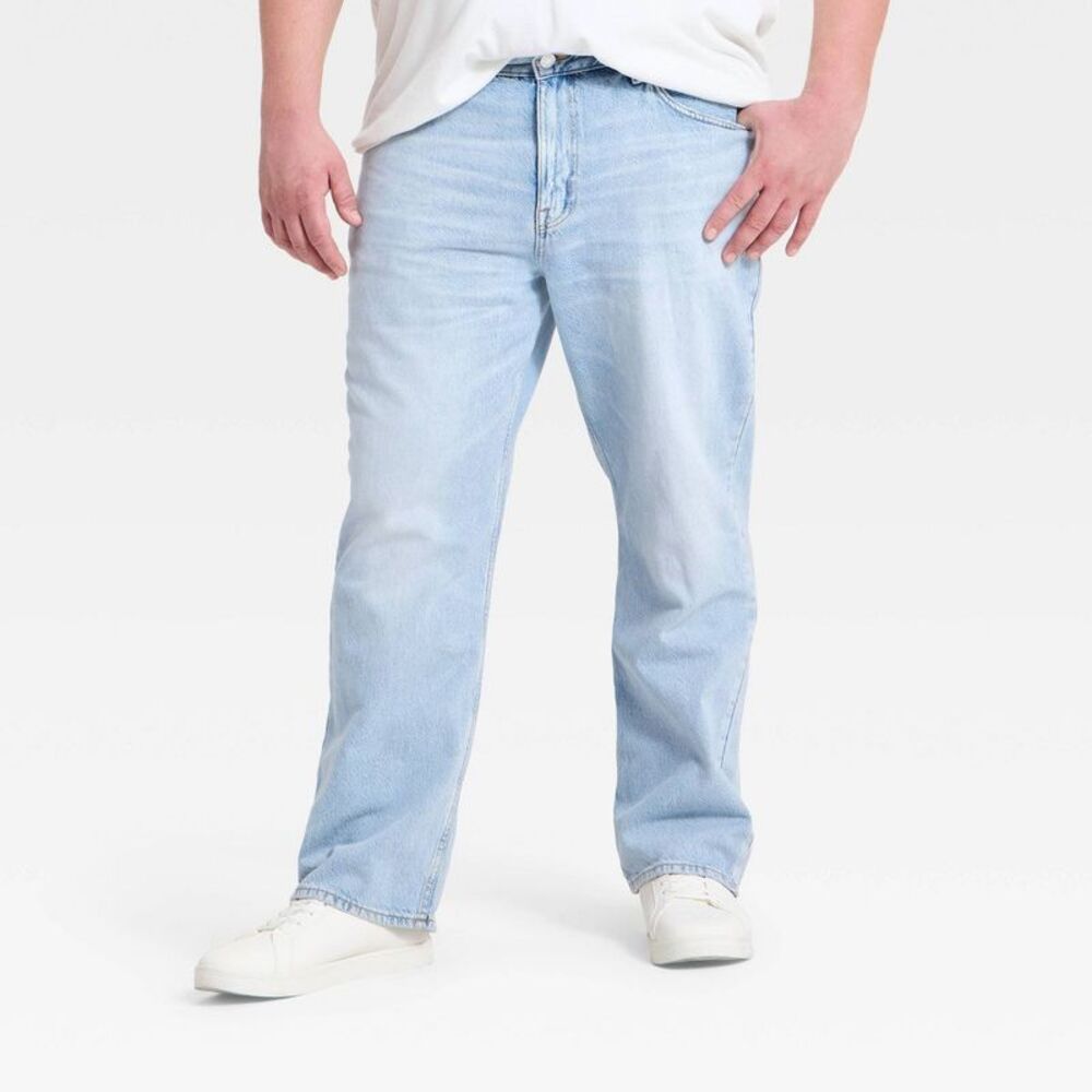 Men's Vintage Straight Fit Jeans - Goodfellow & Co Light Wash 28x30